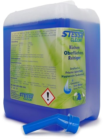 Haushaltsreiniger 2,5 L – Konzentrierter Reiniger für Küche, Bad & Möbel | Entfernt Fett, Staub & Schmutz zuverlässig | Frischer Apfelduft & streifenfreier Glanz | pH-neutral