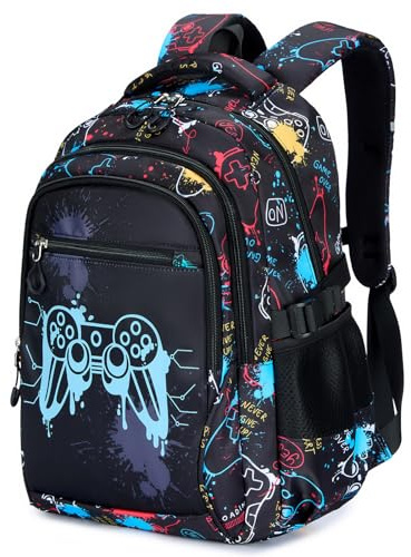 Amythe Mochila Escolar Niños - Luminosa Nocturna para portátil 15.6” | Mochila Colegio Chicos 9-16 Años, Ergonomica, Impermeable, Gran Mochilas para Adolescentes Vuelta al Cole, Negro