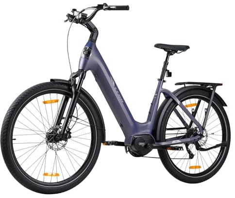 ttgo E-Bike 27,5 Zoll mit 250W Mittelmotor, Elektrofahrrad mit 36V 18Ah Akku, 9-Gang Schaltung, Reichweite bis 110-130 km, Leichtes Aluminium E-Citybike, Z5