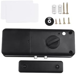 Lecreatekit Cerradura de puerta inteligente para ttlock, cerradura invisible de madera con aplicación y control de tarjeta IC, compatible con Bluetooth, construcción ABS