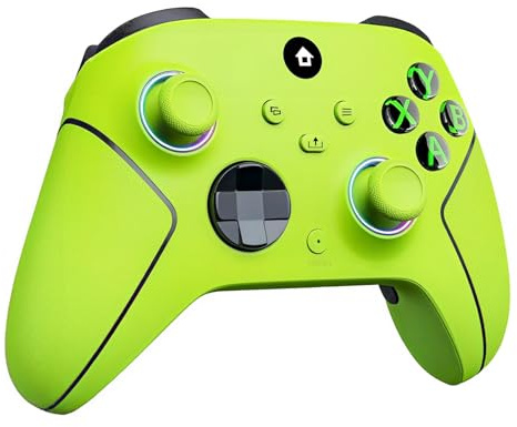 Lampelc Xbox One Controller für Xbox Series X&S/Xbox One/Elite/PC, Steam | 1000mAh Batterie,Hall-Effekt-Sticks,7 Farben RGB-Licht,Programmierbar/Turbo,Dual Vibration,3,5 mm Audiojack,Typ-C-Ladung