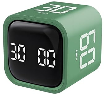 QUMOX Temporizador Cubo 5 10 30 60 Minutos | Inicia rápidamente una cuenta atrás colocando hacia arriba el lado con el tiempo deseado, Adecuado para descansos, estudio.
