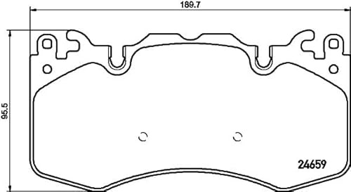 HELLA 8DB 355 016-151 Bremsbeläge - für Verschleißwarnanzeige vorbereitet