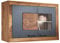 MASSIVMOEBEL24.DE | Hängevitrine Turin | Sheesham/Akazie massiv & MDF | 100x40x69 cm | Wandschrank mit Glas- & Holztür | naturbelassen gebeizt | Modern & montiert | optional mit Beleuchtung