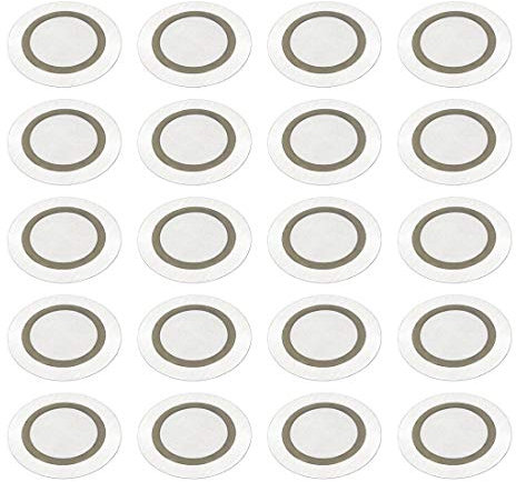 sourcing map 20 Pcs Disques Piézo 20mm Capteur Acoustique Micro Microphone Déclencheur Buzzer Batterie Guitare