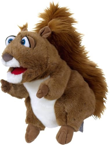 Living Puppets Handspieltier Gerda das Eichhörnchen aus Stoff in der Größe 29cm, W798, Braun