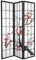 Fine Asianliving Japanische Paravent Raumteiler Trennwand B135xH180cm 3-teilig Kirschblüten Schwarz Japanische Paravent Raumteiler Shoji Raumtrenner Spanische Wand Sichtschutz Trennwand