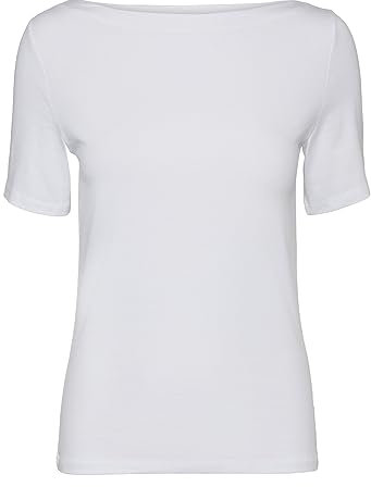 Vero Moda Women's Vmpanda Modal S/s Top Ga Noos T-Shirt, Bright White, X-Small
