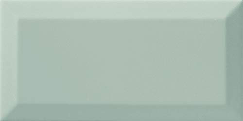 Metro Ceramic Wall Tile | Subway Brick Effect | Bevelled Edges | Bathroom Kitchen Tile | Gloss Finish | 50 Tiles Per Box 1m2 | Green Fern 100mm x 200mm