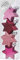 MAGIC 8 Kunststoff Sterne 6cm bruchfest Weihnachtsschmuck Christbaumschmuck Set Berry Kiss (Beere Glanz/matt)