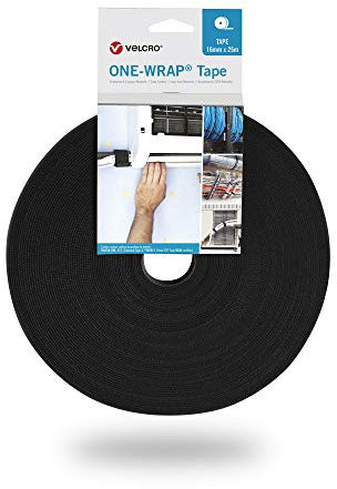VELCRO® One Wrap® Band 25m und 20 mm breit, schwarz