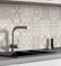 MyMaxxi Küchenrückwand Folie selbstklebend matt - einfache Montage ohne Bohren 0,4mm stark Versteift - Motiv Mosaik Beige 60cm hoch - Spritzschutz Küche Klebefolie - Kachel Fliese 400 x 60cm