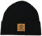 Timberland Damen Classic Tall Beanie-Mütze, Schwarzer Lederaufnäher, Einheitsgröße