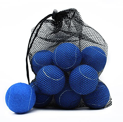 Magicorange Palline da tennis, confezione da 12 palline da tennis per allenamento avanzato, palline da gioco per cani da compagnia, con borsa a rete per un facile trasporto, ottime per allenamento per