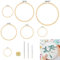 WUHEECOME 7 Größen Kreuzstich Rahmen Verstellbare Kreuzstich Stickrahmen Set Kreuzstich Hoop Ring Bambus sticken Rahmen Stickringe Nadeln für DIY Kreuzstich Stickerei Anfänger 3/4/5/6/8/9/10 Zoll