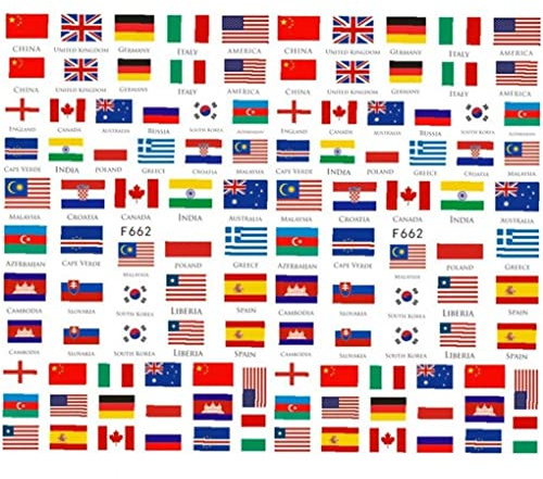Pays Stickers À Ongles - 2 Feuilles De Drapeaux Européens Pour Manucure DIY Salon