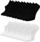 Blu Ninfee Sneaker Socken Damen Füsslinge Herren 10 Paar, Unisex Füßlinge mit Rutschfest Silikon, Unsichtbare Sneakersocken, Atmungsaktive Kurzsocken No Show Socken Schwarz Weiß 39-42