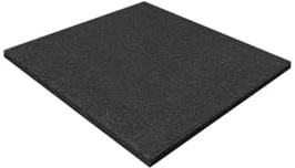 JARDIN202 - Loseta de Caucho Antivibración | Especial para Exterior y Gimnasios | Suelos Infantiles | Fitness | 100 x 100 x 2 cm (Negra)