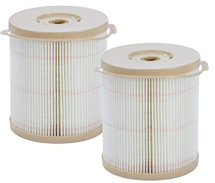 KATSU 2X Elementos de Filtro 2040PM/TM Compatible con Racor FG900 F900 Motor Diésel Filtro de Combustible Separador de Agua Reemplazo Camión Tractores Marino Generador Eléctrico