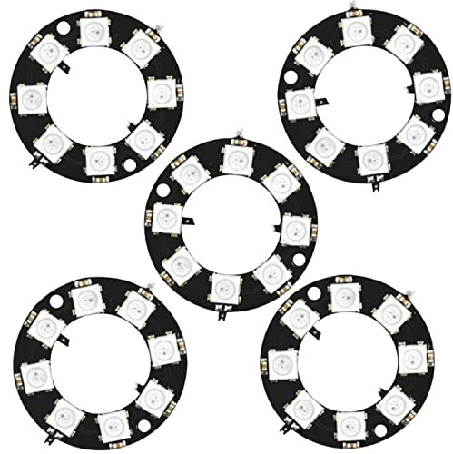 AZDelivery 5 x RGB LED Ring 8 bit WS2812 5050 RGB LED + integrierter Treiber RGB Lichtmodul | Kompatibel mit Arduino und Raspberry Pi