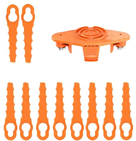 Chuancheng 11 PCS Replacement Plastic Blades Trimmer Blades for WORX WG150 Grass Trimmer Parts Garden Tool