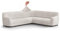 PAULATO - Sofabezug Ecksofa-Husse aus der Kollektion Vittoria Mikrofaser, kratzfestes und maschinenwaschbares Gewebe, WavyTech-TechnVittoria Naturologie, Made in Italy - Vittoria Natur