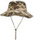 ZLYC Herren Camouflage Sonnenhut Safari Hut Mesh Outdoorhut Boonie Hut(8cm Krempe Tarnfarbe Khaki)