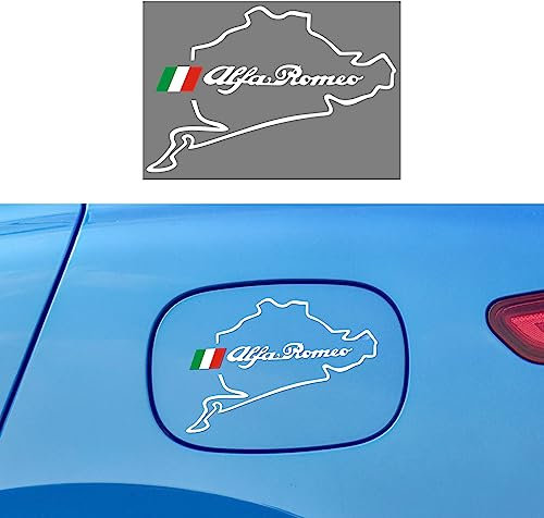 Auto Embleme Dekorationen Universal Zierleistenaufkleber Kompatibel mit Alfa Romeo 4C 147 156 166 159 Giulietta Giulia Spider GT Stelvio Zubehör (Style Schwarz)