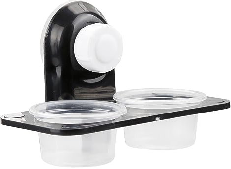 2pcs Reptile Water and Food Bowl, Artificial Maple Leaves Hanging Crested Gecko Feeding Ledge Plastic Suction Cup, Reptile Water Dish, Reptile Feeder
