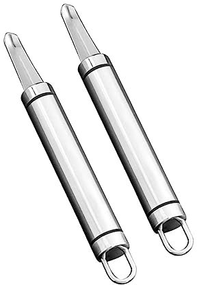 BESTonZON 2stücke Edelstahl Longan Entkerner Küchenhelfer Langlebig Praktisches Kernentferner-tool Für Obst Wie Longan Und Tropische Früchte Geeignet Für Zuhause Und Gastronomie