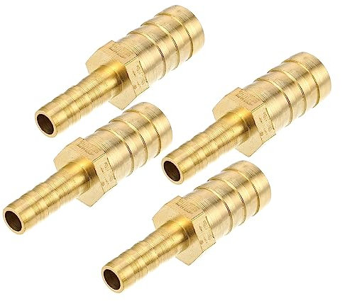 QUARKZMAN 4pcs 14mm - 8mm Droit Forme Barb Laiton Tuyau Raccord Connecteur