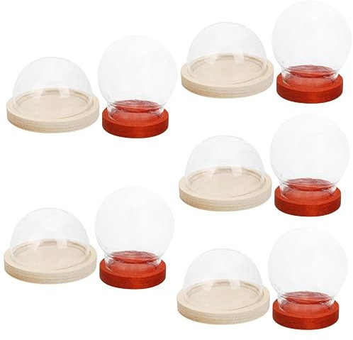Warmhm 10 STK Glaskuppel Kleine Pflanze Glycerin Für Schneekugeln Kunstschnee Schneekugel Selber Machen Schneekugeln Selber Machen Vitrine Aus Glas Passt Zu Cloche Glasholz Halskette Rose