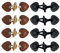 8 Paare Leder Knebelknopf Horn Knebelverschluss Leder Knebelverschlüsse Knebelknöpfe Mit Verschluss PU-Leder Knopfdufflecoat Für Mantel Strickwaren Windjacken Jacken DIY-Dekoration(Schwarz Braun)