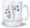 Kiwistar Taza de cristal transparente – Nombre flores – personalizado con texto personalizado – Taza de texto personalizable – Personalizar tazas tú mismo – Mensaje – Regalo – Taza con diseño