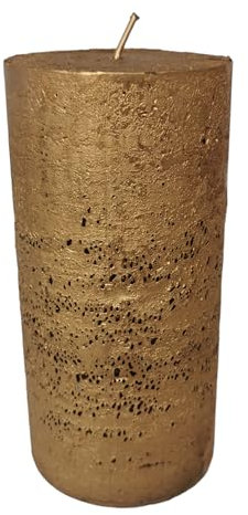 Goldbach Kerze Gelb Unparfümiert 7x15cm