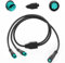 1T2 Y-Splitter Extension Wire With Julet Type 5pin Connector for Bike Headlight Cable in eBike Conversion Kits (5pin, 7 in length, 2 Male to 1 Femal)