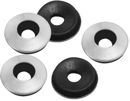 PATIKIL Arandelas de Sellado de Neopreno de Goma EPDM con Revestimiento de Acero Inoxidable 304 50 Piezas 4.2x9.5mm Arandela Sellado Goma Neopreno para Perno Techo Marino (#8)