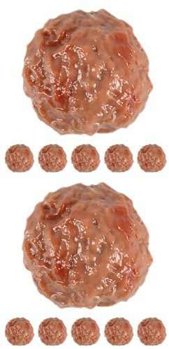 Abaodam 12stücke Realistische Kunst-rindfleischbällchen Für Dekoration Fotografie Und Kücheneinsatz Lifelike Fake Beef Meatballs Für Kreative Küchenrequisiten