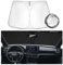 SHAOHAO Compatible con Seat Cupra Formentor/Leon MK4 2020 2021 2022 2023 2024 Parasol Tejido Recubierto de Plata Parasol Plegable Protección UV y Calor Parasol Parabrisas Cupra Formentor