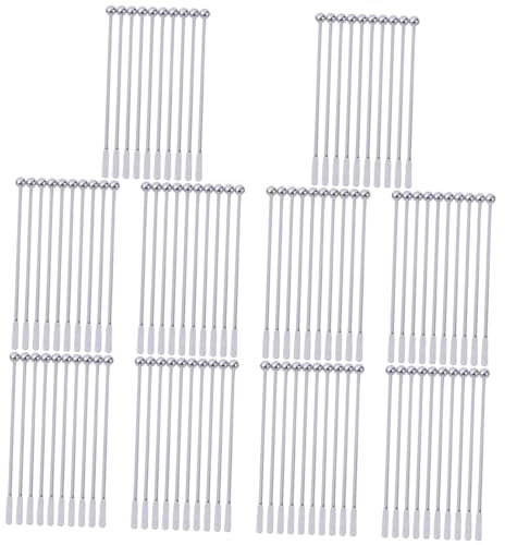 Cabilock 100 Piezas Palillos Agitador De Bebidas con Mango Largo Café Varilla Agitadora Herramienta De Barra Muddler Vieja Beber Cucharadita Helada Acrílico Neumático Cóctel Reutilizable