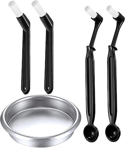 Angoily 5pcs Espresso Machine Small Brush Cleaning Tools Machine Cleaner Coffee Accessories Rotating Cleaning Brush