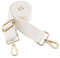 QIUTIMIY Schultergurt, Verstellbarer, Dicker, weicher, universeller, Rutschfester Ersatz-Komfortgurt mit Metall-Drehhaken für Umhängetasche/Messenger-Tasche(beige)
