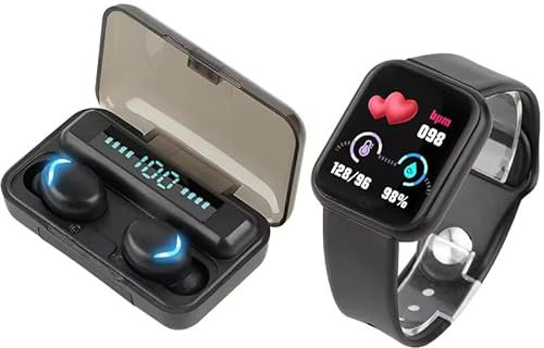 Smart Watch with Earbud (2 in 1), Heart Rate, Blood pressure monitoring and Activity Tracker, Micro USB for men and women. (Pink)