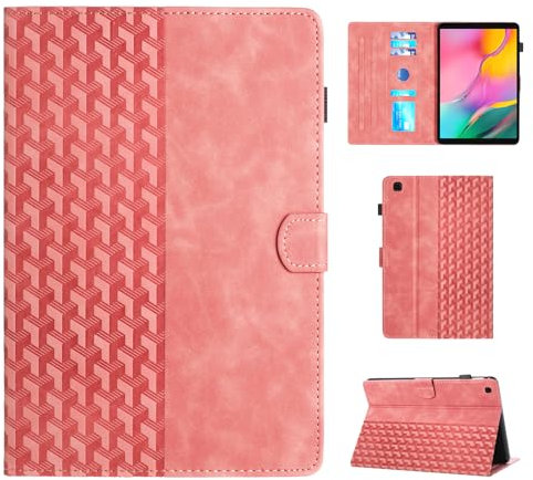 CASAFUNY Funda para Samsung Galaxy Tab A 10.1 2019 SM-T510/T515 Protectora Carcasa para Galaxy Tab A 10.1 2019 con Soporte para Tableta Samsung Galaxy Tab A 10.1 2019, Rosa
