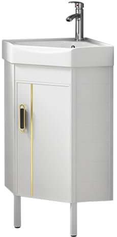 JOSIAHCQ Mobile Mobili Bagno con Lavabo Lavandino Bagno con Mobiletto Mobile Bagno Angolare Sospeso Mobile Salvaspazio Bagno con Rubinetto Freddo E Caldo Adatto per Piccoli Spazi(38cm/14.96in)