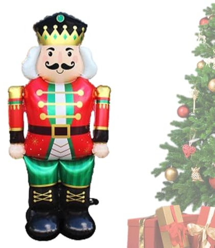 Nutcracker Balloons 61 Inch Large Inflatable Christmas Decorations Foil Nutcracker Balloons For Indoor Outdoor Garden Yard