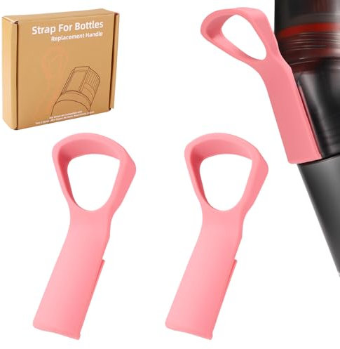 BOXOB 2 st Griff Kompatibel mit Air Up Trinkflasche, Flaschengriffaufsatz aus Silikon Zubehör für Wasserflaschengriff Flaschengriffgurt zum Tragen für Sportveranstaltungen Schule Hause (Rosa)