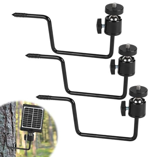 SUPAWAY 3 Stk Wildkamera Halterung Set, Trail Kamera Baumhalterung, Jagdkamera Baumhalterung mit Schwenkbarem Kopf 360° Baumschraube Universal Gewindeanschluss 1/4 Zoll für Jagd und Überwachungskamera