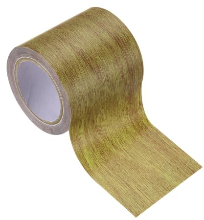 PATIKIL Klebefolie Holzoptik Klebeband Selbstklebend, 5.7cm x 4.57m Holzmaserung Klebeband Reparaturband für Schrank Tische Stuhl Möbel Böden Bordüre Wand Sockelleisten, Braun Eiche
