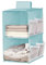 XiXiRan Spind Organizer, Schrank Organizer Hängend, 2 Fächer Kleiderschrank Organizer Hängend, mit 4 Netzseitentaschen, Faltbare Platzsparend Ordnungssystem für Zimmer - Blau